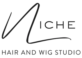 niche hair and wig studio logo