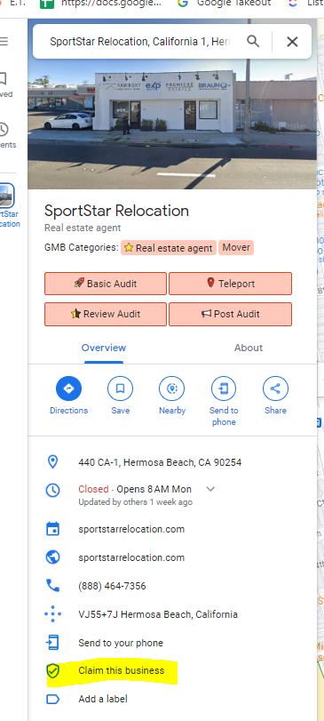SportStar Relocation Google Maps